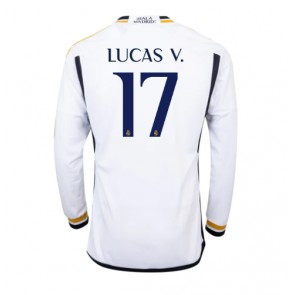 Lacne Muži Futbalové dres Real Madrid Lucas Vazquez #17 2023-24 Dlhy Rukáv - Domáci